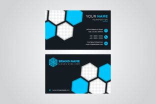 Business Card Blue Hexagon: A Modern Corporate Template