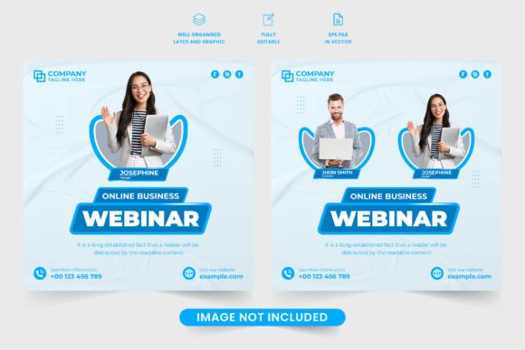Elevate Your Brand with Business Webinar & Presentation Vectors