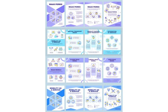 Mobility Service Brochure Template Set: Streamlined Design for Modern Transport