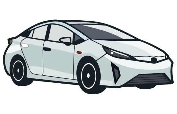 Prius Cars Vector Illustration: A Design Asset for the Modern Era