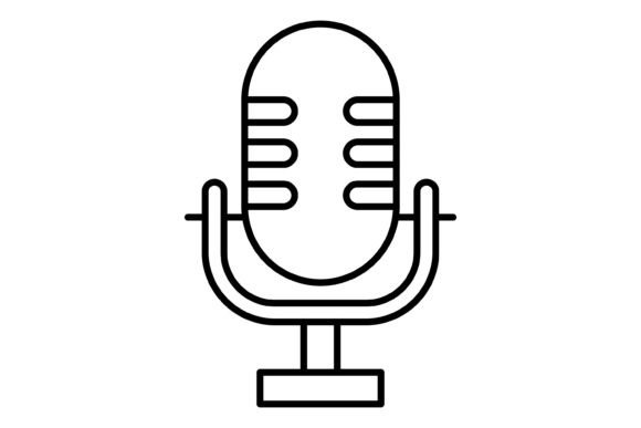 Vector Design Microphone Icon Styl: A Modern Visual Language