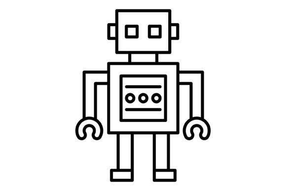 Vector Design Robot Icon Style: A Modern Design Asset